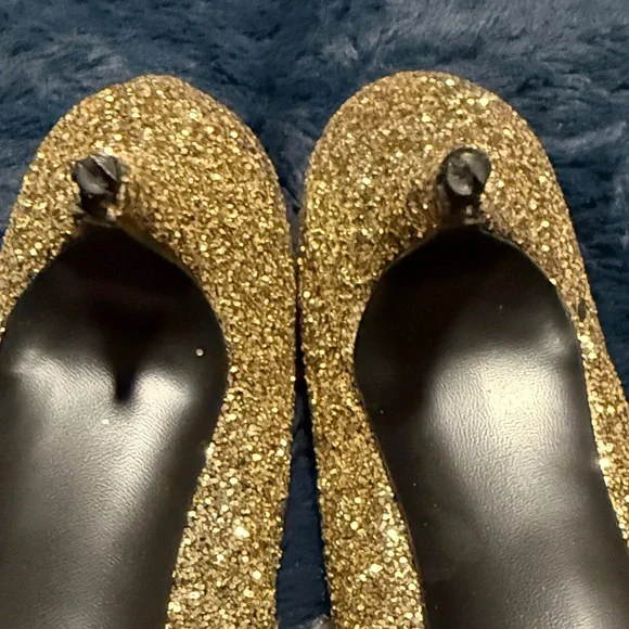 Gold Glitter Heels - Picture 8 of 9